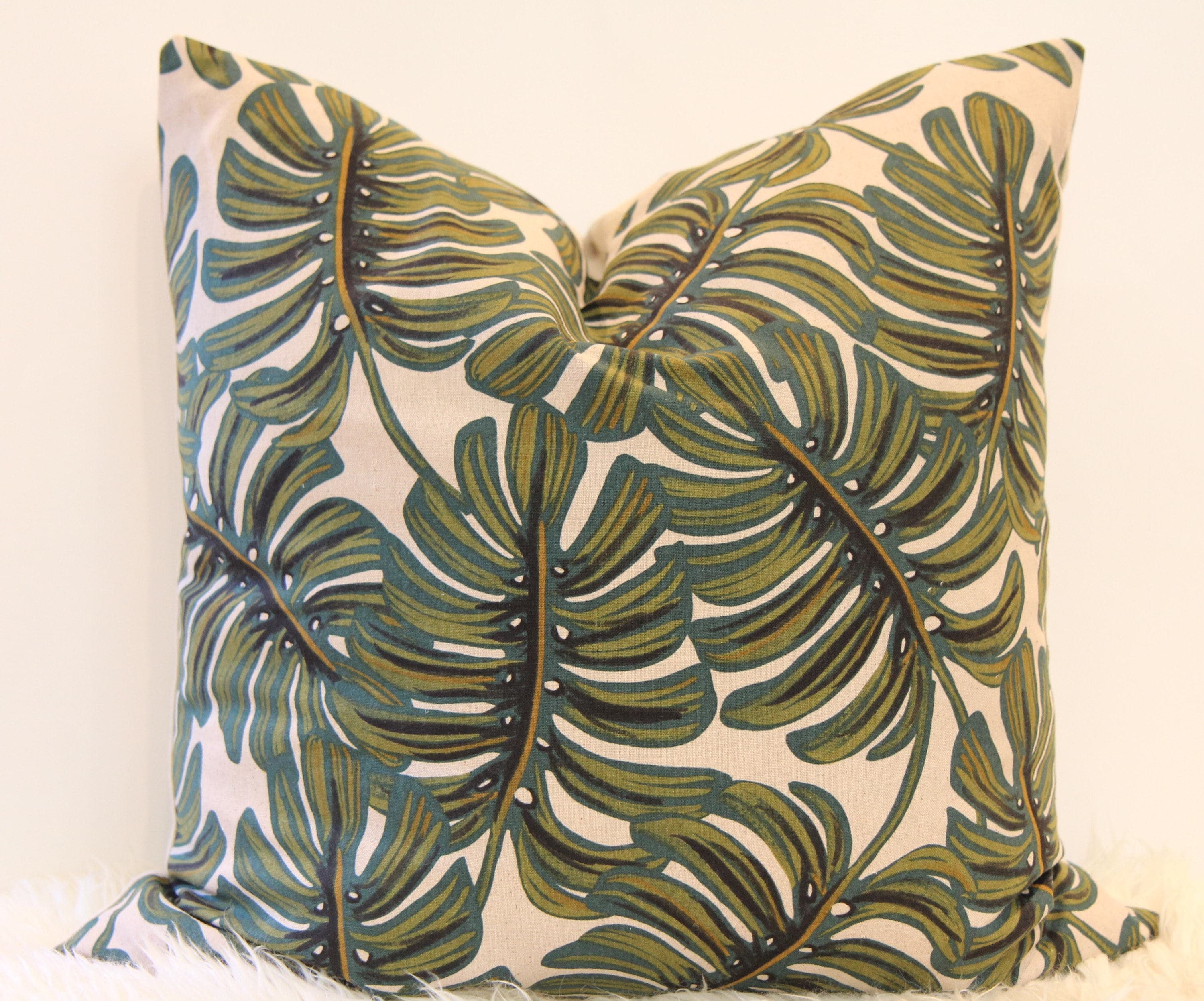 Monstera Botanical Pillow 20″ × 20″